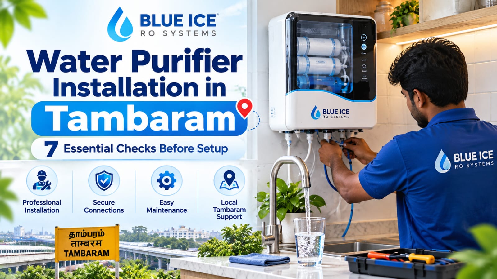 Water Purifier Installation in Tambaram by professional RO technicians for safe and convenient home setup